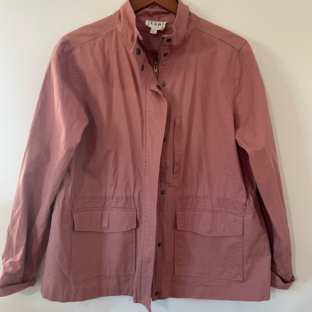Stylish Women's Utility Jacket in Rose Pink